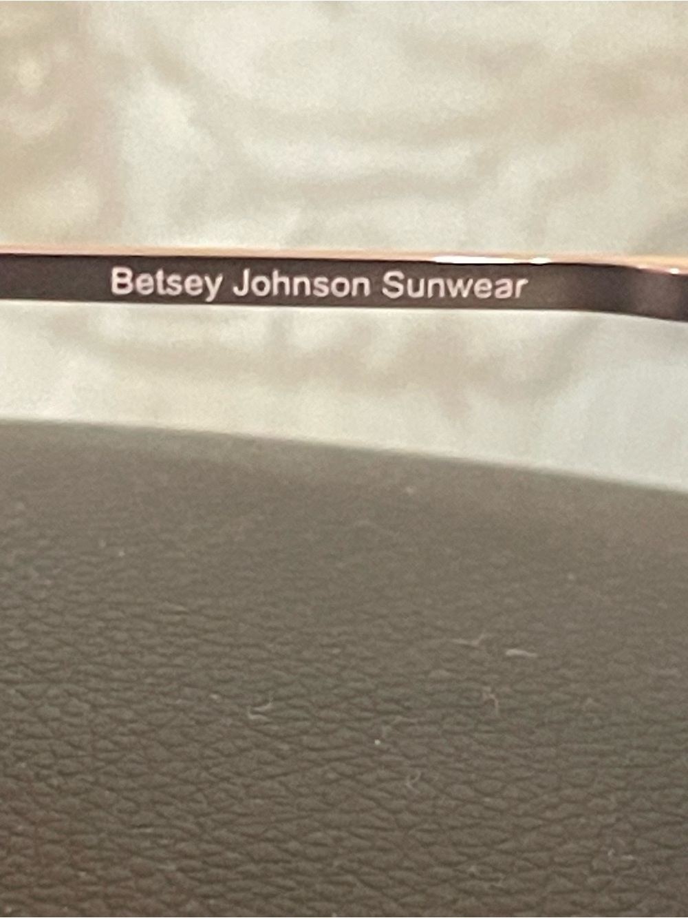 Betsey Johnson Gold Aviator Sunglasses with Pink Reflective Lenses - Picture 5 of 7